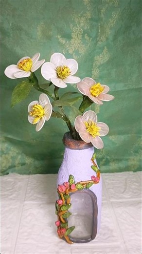 Waste Bottle se Beautiful Decor 😍 | DIY Bottle Craft #shorts