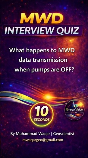 MWD Interview Quiz | What Happens to MWD Data When Pumps Are OFF? | Oil & Gas