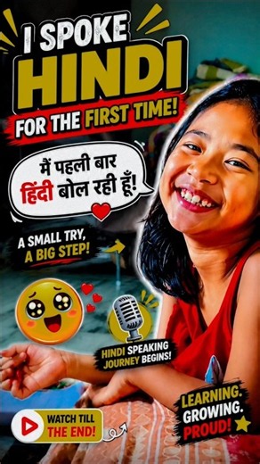 She Spoke Hindi for the First Time! 😍🇮🇳 |Hindi Speaking Challenge #Shorts