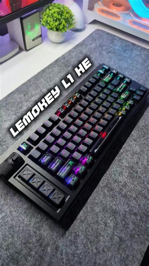 Magnetic tech is changing gaming keyboards. And this one does it wirelessly. This is the Lemokey L1 HE. @lemokey_keyboard @keychron #lemokey #lemokeyl1he #MagneticKeyboard #gamingkeyboard #setupupgrade