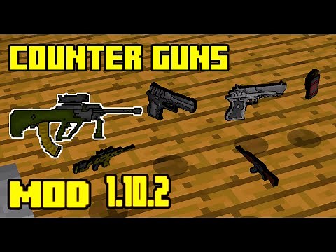 Como Conseguir Las Armas De Counter Striker Para Minecraft | Counter Guns| Para 1.10.2 | Mod Review