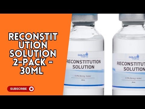 Reconstitution Solution 2-Pack 30ml | Ultra-Clean Glass Vials (Aqua Science)