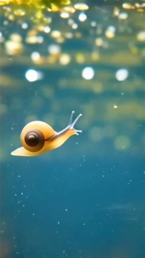 A snail swimming under the sea#snail