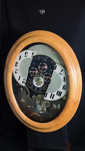 Rhythm Small World "DWS Timecracker Oak" Magic Motion Musical Karakuri Clock - 4MH777-R07