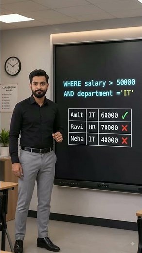 SQL Filtering Tricks: How AND Operator Works! 🧠💻 #sql #viral #explore #trending #views