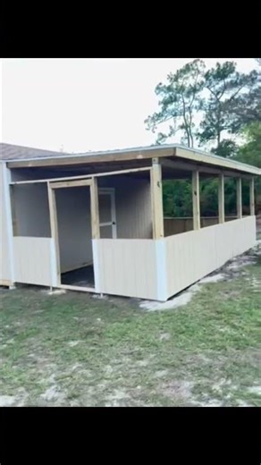 Backyard Shed With Porch Combo