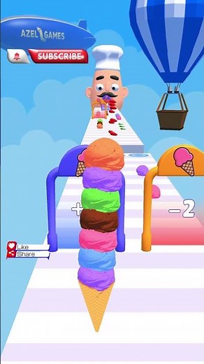 Stacky Ice Cream Runner 🍦😱 How Tall Can You Go?! #shorts #gaming #icecream