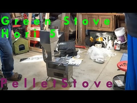 Green Stove Hori 5 Pellet Stove |Setup| |First Fire|