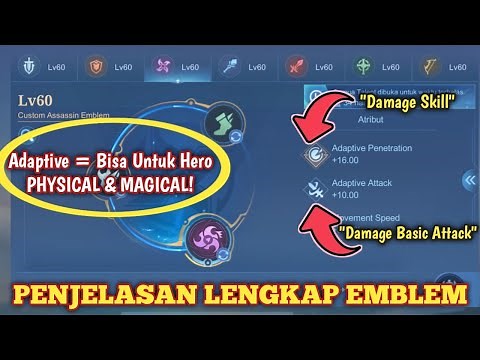 TUTORIAL EMBLEM BARU MOBILE LEGEND | CARA SETTING EMBLEM ML TERBARU | PENJELASAN EMBLEM BARU ML