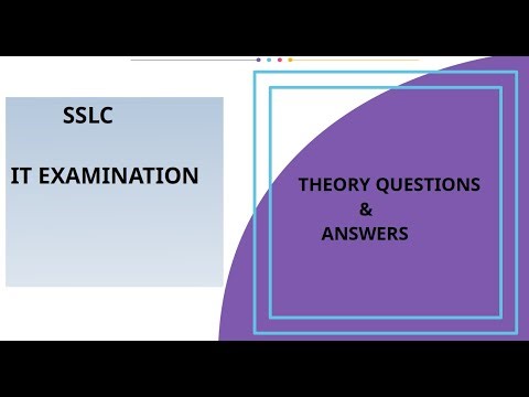 SSLC IT EXAMINATION THEORY QUESTIONS AND ANSWERS