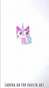 🦄 Unikitty Tutorial 🌈▶️ Colorful Cartoon Character Drawing ✍ #shorts #drawing #RavlykArt