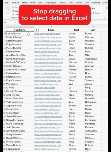 Stop dragging to select data in Excel