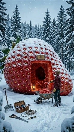I Turned a Giant Strawberry Into a House 🍓