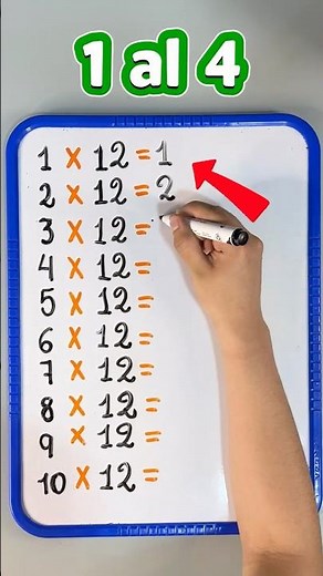 🤯 El truco secreto para aprender la tabla del 12 rapidísimo #tabladel12 #matemáticaparaniños