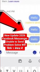 Unable to Send Message on Messenger | Messenger Unable to Send Message Problem Fix | Facebook