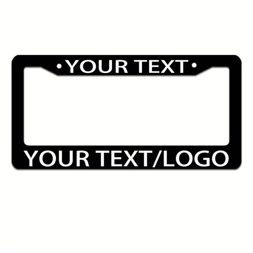 Custom Black License Plate Frame, Personalized Text or Logo, Minimalist Car Accessory, Custom Engraved Plate Holder, Gift for Him Her - Etsy