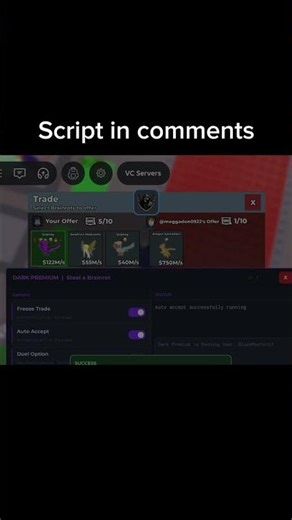 steal a brainrot freeze trade #stealabrainrot #sab #script #roblox #delta
