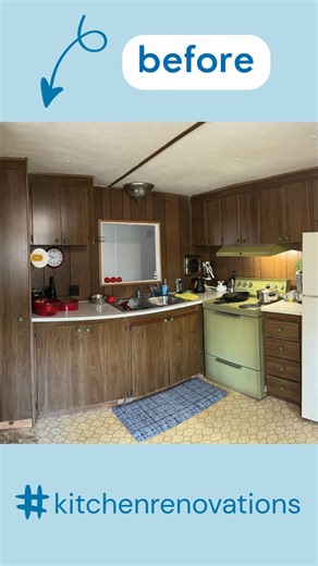 5.2K views · 14 reactions | Amazing transformation!! 朗 This customer from The RTA Store chose Bayville Blue cabinets when renovation their kitchen. It's amazing what can be done in a small space with just some help from an awesome design team, and new quality cabinets! #before&after #kitchenrenovations #homeimprovements #kitchencabinets #diy #thertastore | The RTA Store | Facebook