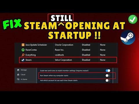 Stop steam from opening at startup Fix