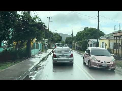 Driving Antigua Barbuda | Rainy Cloudy Day | 15 September 2025