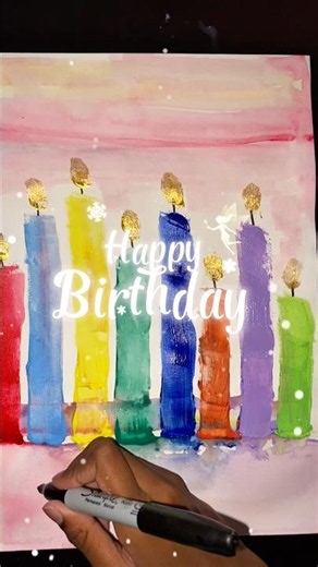 🎉 Colorful Birthday Candles Art