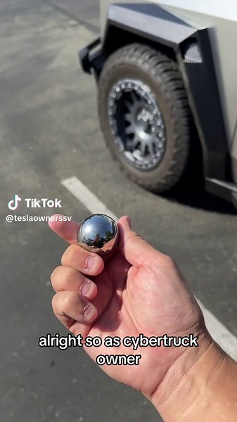Cybertruck Owner's Steel Ball Test Reaction | Tesla TSLA