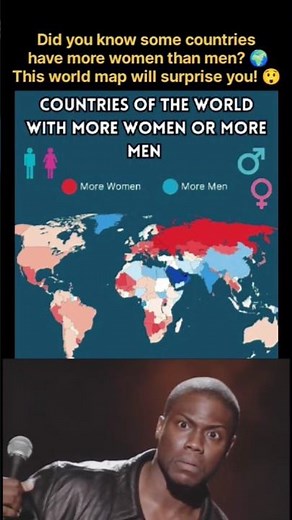 Countries With More Women vs More Men 🌍 | Global Gender Population Map Explained #europe #map
