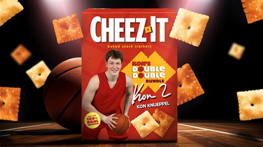 Hornets rookie Kon Knueppel’s Double-Double Cheez-It box was an instant hit
