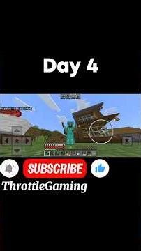 I am fully diamond armoured in day 4 | #minecraft #gaming #shorts #trending