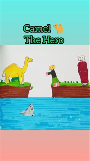 The Amazing Art of Camel Storytelling #shorts #camel #drawing #story #youtubeshorts