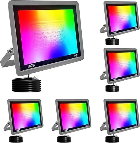 RGBCW LED Floodlight Outdoor 100W,Smart Colour Changing Wall Washer With APP Control/Music Sync/Timer/Dimmable/500W