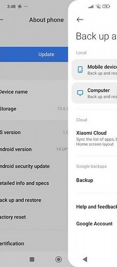 How to do back up from Xiaomi Cloud in Redmi 14c