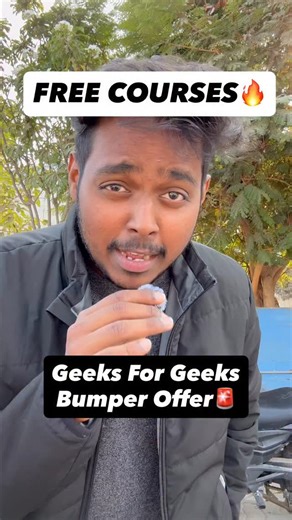 Madhu Kiran on Instagram: "Comment any emoji to get the courses link in your dm! Follow @thelazylearning for more resourceful content! [courses, free, resources, trending, btech, college, coding, aptitude, placements, jobs] #courses #course #certification #gfg #btech"