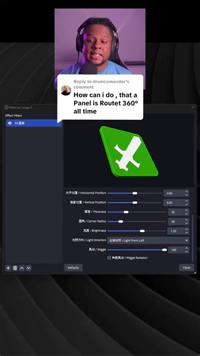 Replying to @drumcomander How to do a full 360° infinite rotation in OBS Studio