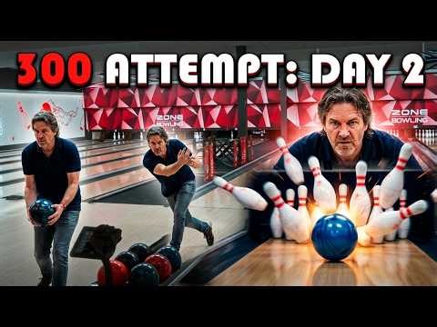 Attempting a perfect 300 with 2-handed bowling - Day 2