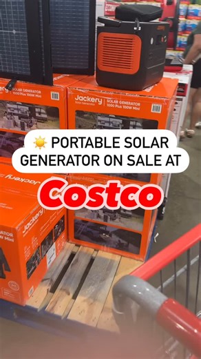Discovering Costco | Costco Finds & Deals on Instagram: "Portable solar generator spotted at Costco! ☀️🔋 Comes with a mini solar panel—great for camping, emergencies, or off-grid power. 📍Chicago, IL #costco #costcofinds #costcohaul #campinggear #solarpower #solarpanels #deal #generator #homeutility"