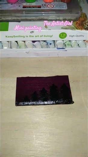 Mini painting💜 #art #shorts #youtubeshorts #painting