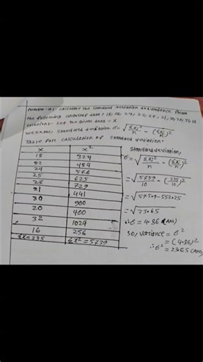 standard deviations and variance in one math #kaosar&yeasin 7 minute school #mathshorts #statisthack