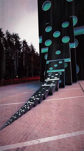 Domino effect in real life #vfxshort #vfxbreakdowns