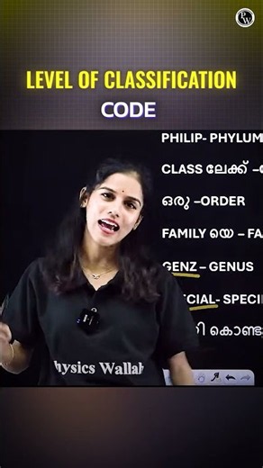 LEVEL OF CLASSIFICATION EASY STUDY CODE🔥#biology #code #class8