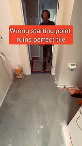 ✅ Follow @built.to.code for renovation tips Step-by-step tile layout guide below 👇 Tile work often seems complex simply because people start cutting before understanding how the layout actually works in the space. For tiles that look clean, straight, and balanced, begin with the step most contractors skip: dry-lay everything first and see how the lines fall. I always start by locating the visual center — typically aligned with the doorway. This creates instant symmetry and makes the entire room