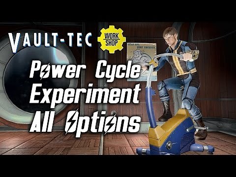 Fallout 4 Vault-Tec DLC - Power Cycle Experiment - All Options & Reactions