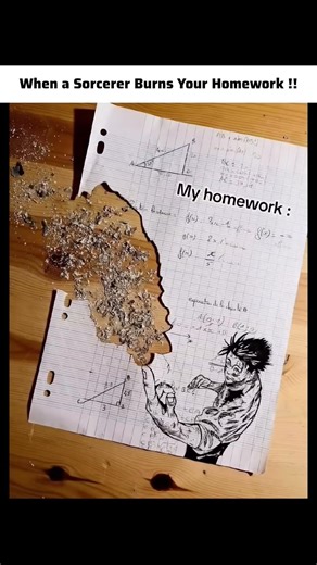 "When a Sorcerer Burns Your Homework..!! 💀#JujutsuKaisen #Sukuna #RyomenSukuna #AnimeArt