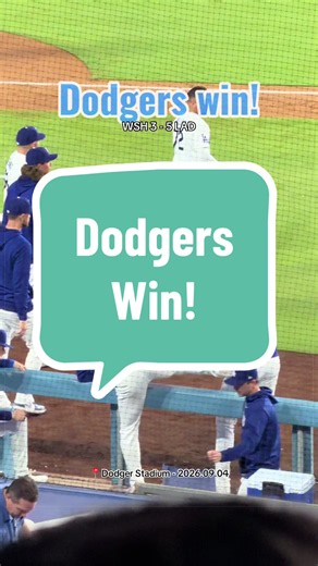 Dodgers win 5-3 vs WSH | Snell dominates — Dodger Stadium 2026.09.04