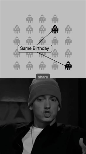 Katherine | Birthday Paradox Eminem shocks Trump with the famous Birthday Paradox: in a class of just 23 students, there’s already a 50% chance that... | Instagram