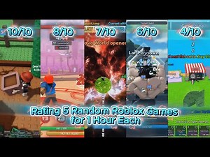 Trying 5 Random Roblox Games for 1 Hour Each
