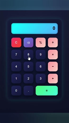 Calculator Project | HTML CSS JavaScript 💻#calculator#webdevelopment #coding#frontend #shorts