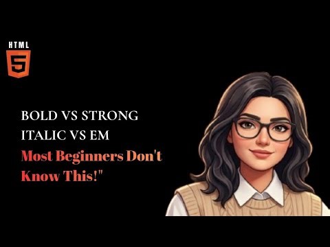 Bold vs Italic in HTML | Strong vs EM Explained (Urdu/Hindi)