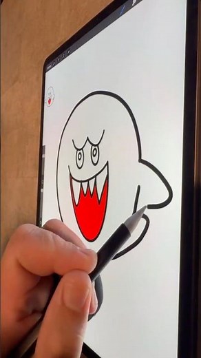 Speed Drawing Boo From Super Mario Brothers!