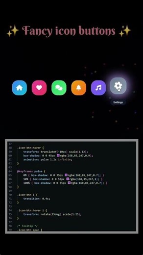 how to create fancy icon buttons.#coding #viral #videos #short